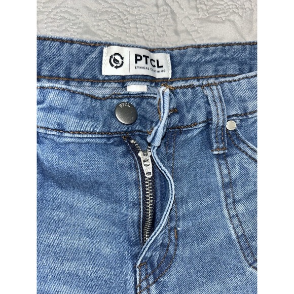 PTCL Denim Shorts Womens 28 High Rise Roll Cuff‎ Summer Casual Ethical - Picture 2 of 7
